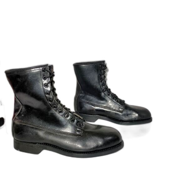 1977 US Army Rangers Addison Shoe Company Combat Boots Mens 9.5W Black Steel Toe main image 14